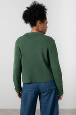 LM25668 CHESTNUT KNITTED JACKET PINE GREEN