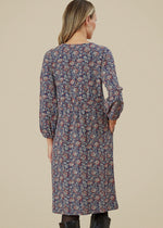 Antara Dress Marina Slub Blue Opal