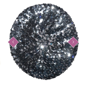 5115 Plain Round Sequins Beanie Hat