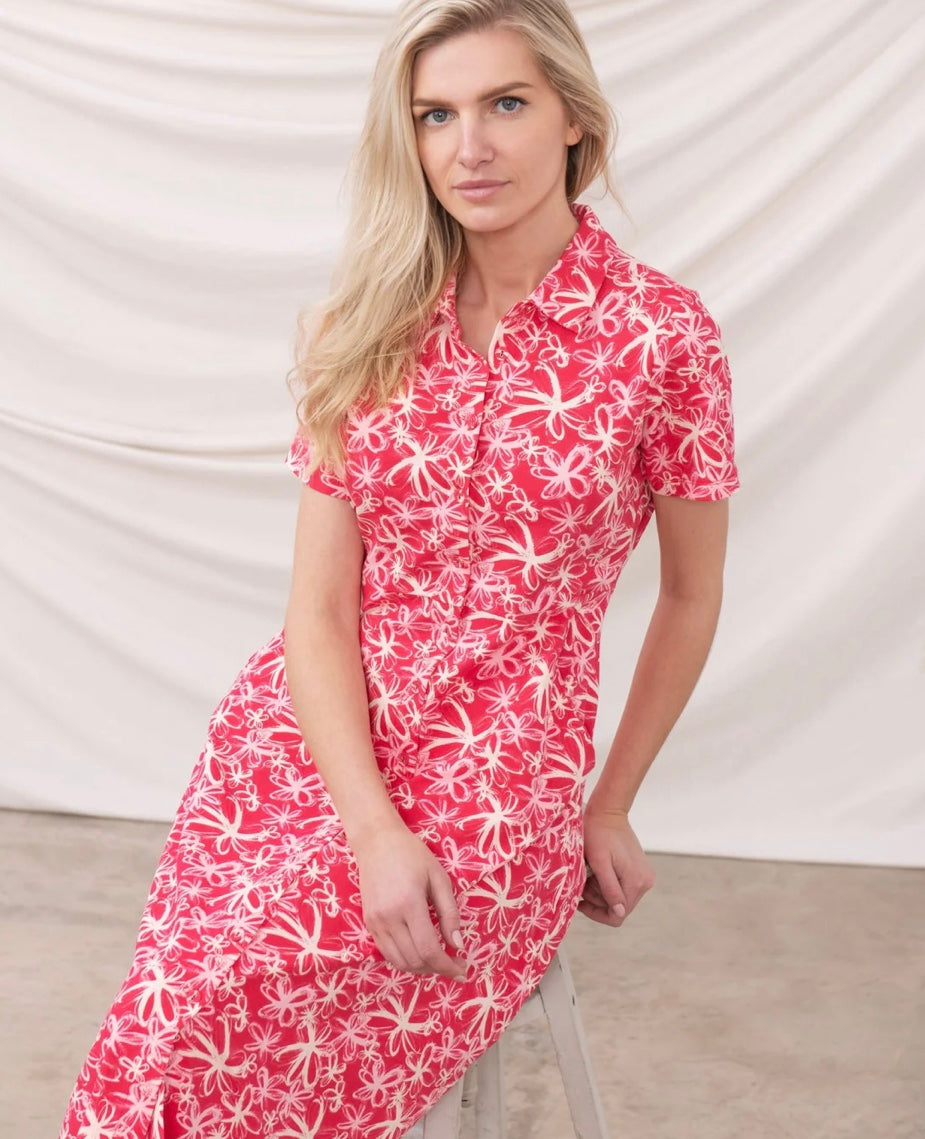 Keira Dress - Raspberry Floral