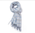 B014 Red Cuckoo Pastel Checks Scarf