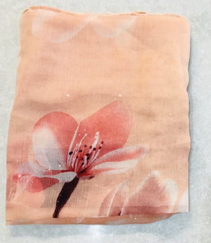 PS6772 floral Sparkling Scarf