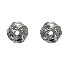 Silver Knot Stud Earrings