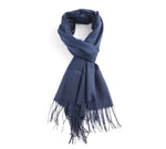 24039 Plain Scarf with fringed edge