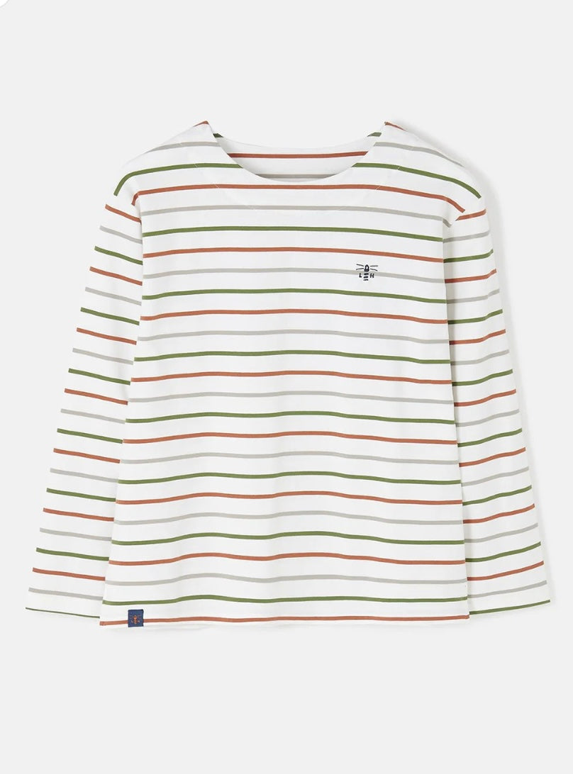 Causeway Breton Top - Sea Kelp Rust Stripe