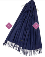 3555 Super Soft Plain Pashmina Tassel Scarf