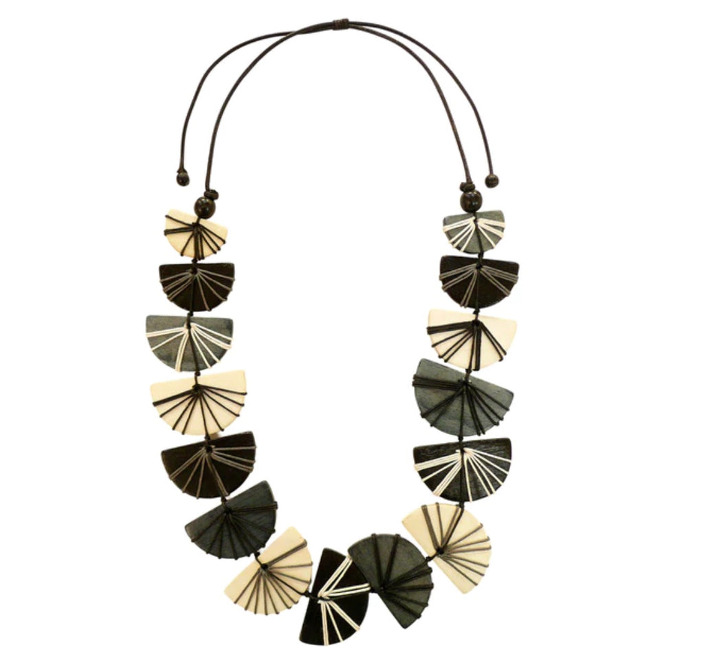 Hc0324 Japanese Fan Necklace