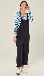 Solid Slub Lucie Dungaree - Navy