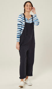 Solid Slub Lucie Dungaree - Navy