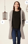7496-A Saloos Cable Knitted Hooded Cardigan