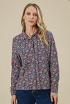 Freya Shirt-Marina Slub Blue Opal