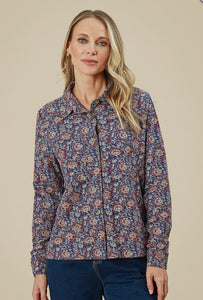 Freya Shirt-Marina Slub Blue Opal