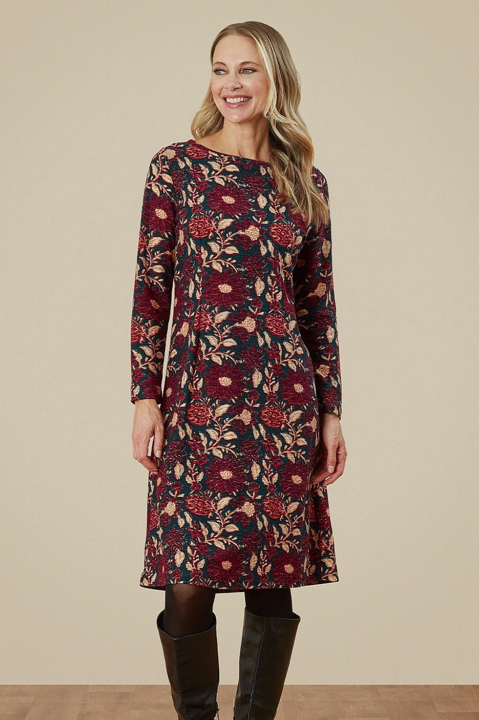 Winter Garden Narita Dress - Deepest Teal