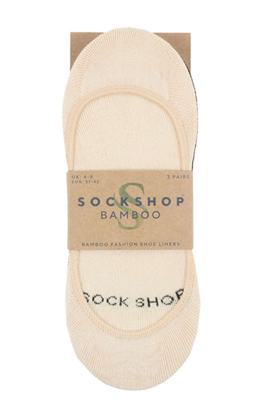 QSL LADIES 3 PR PLAIN BAMBOO SHOE LINERS