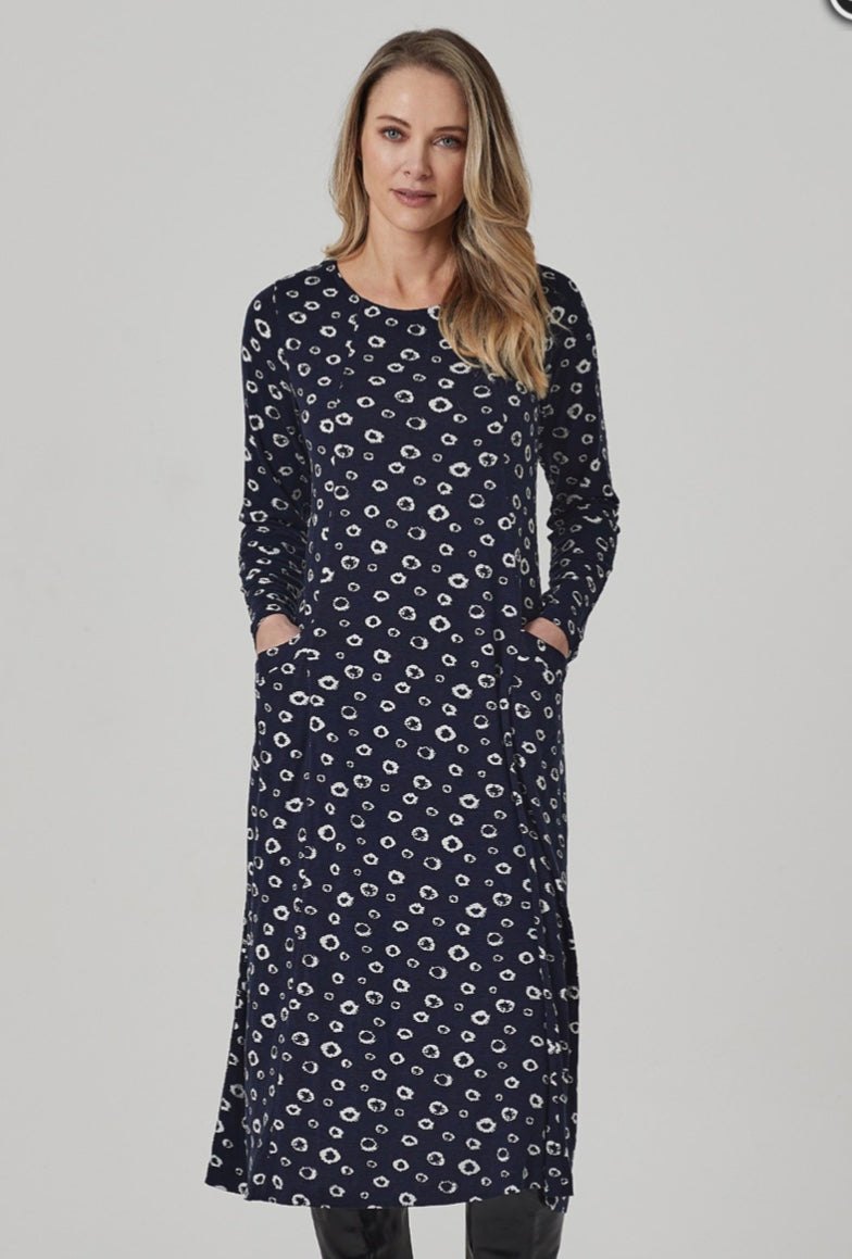 Mira Dress Shibori Spot Print