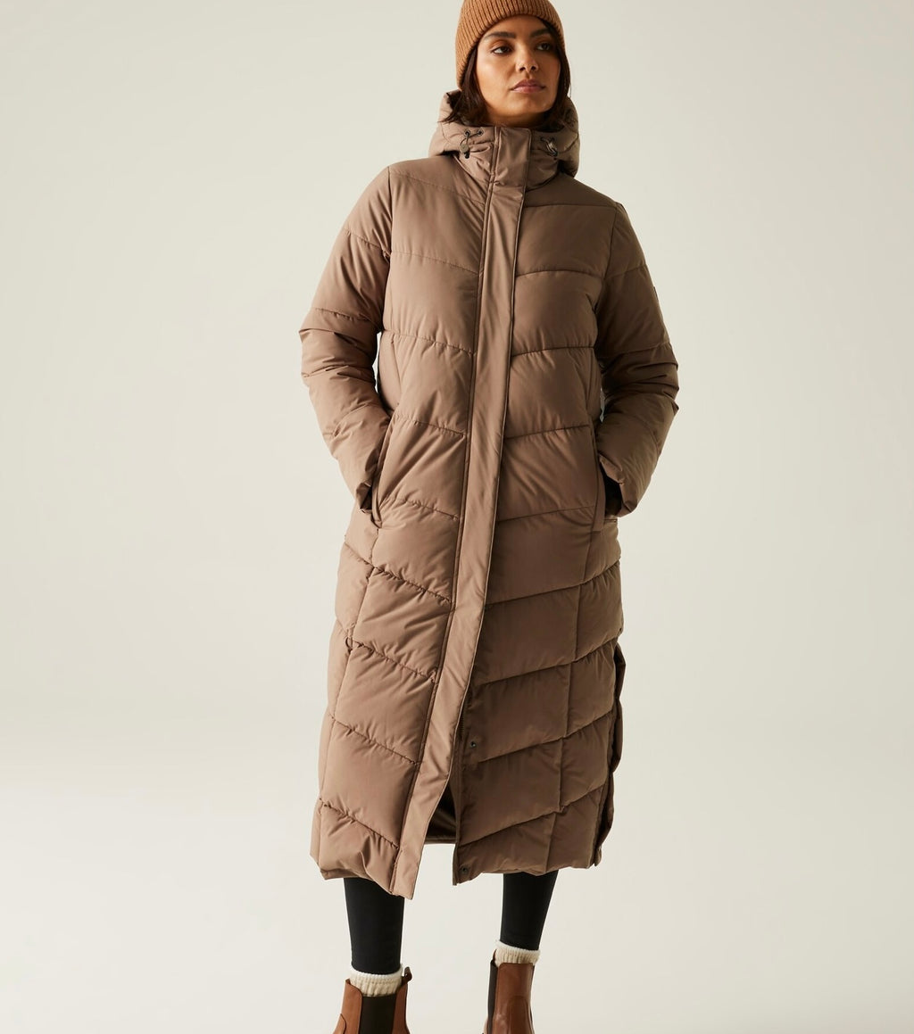 RWN382 Women's Eloria Quilted Coat | mocha