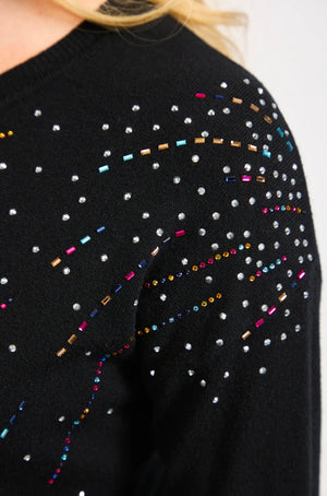 693 SPRAY DIAMANTÉ EMBELLISHED JUMPER