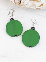 FB6405 WOODEN DISC EARRINGS