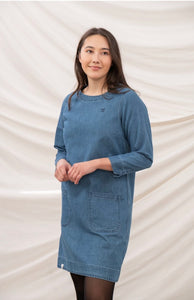 Anna Dress - Washed Denim