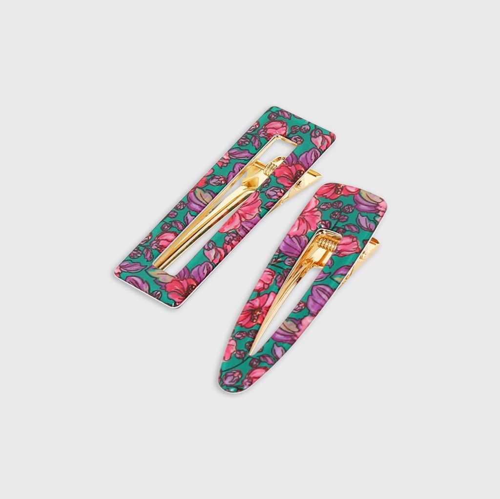 Claremont Set of 2 Hair Clips - Floral