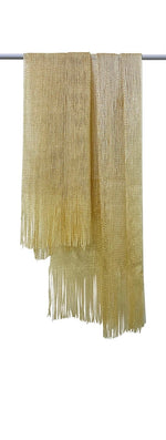 7589 Metallic Thread Woven Tassel Scarf/Shawl