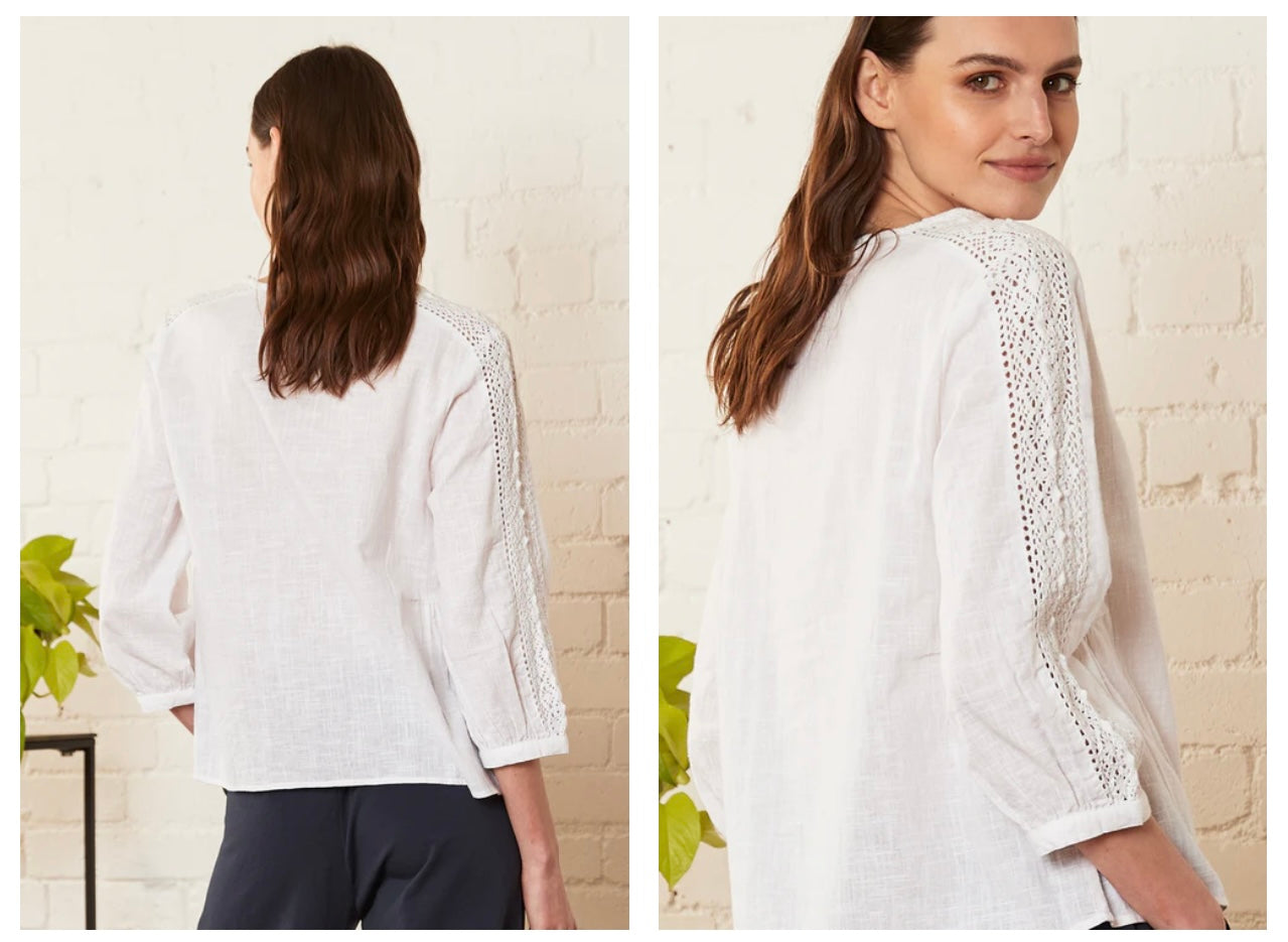 PC4173 Lace Trim Shirt