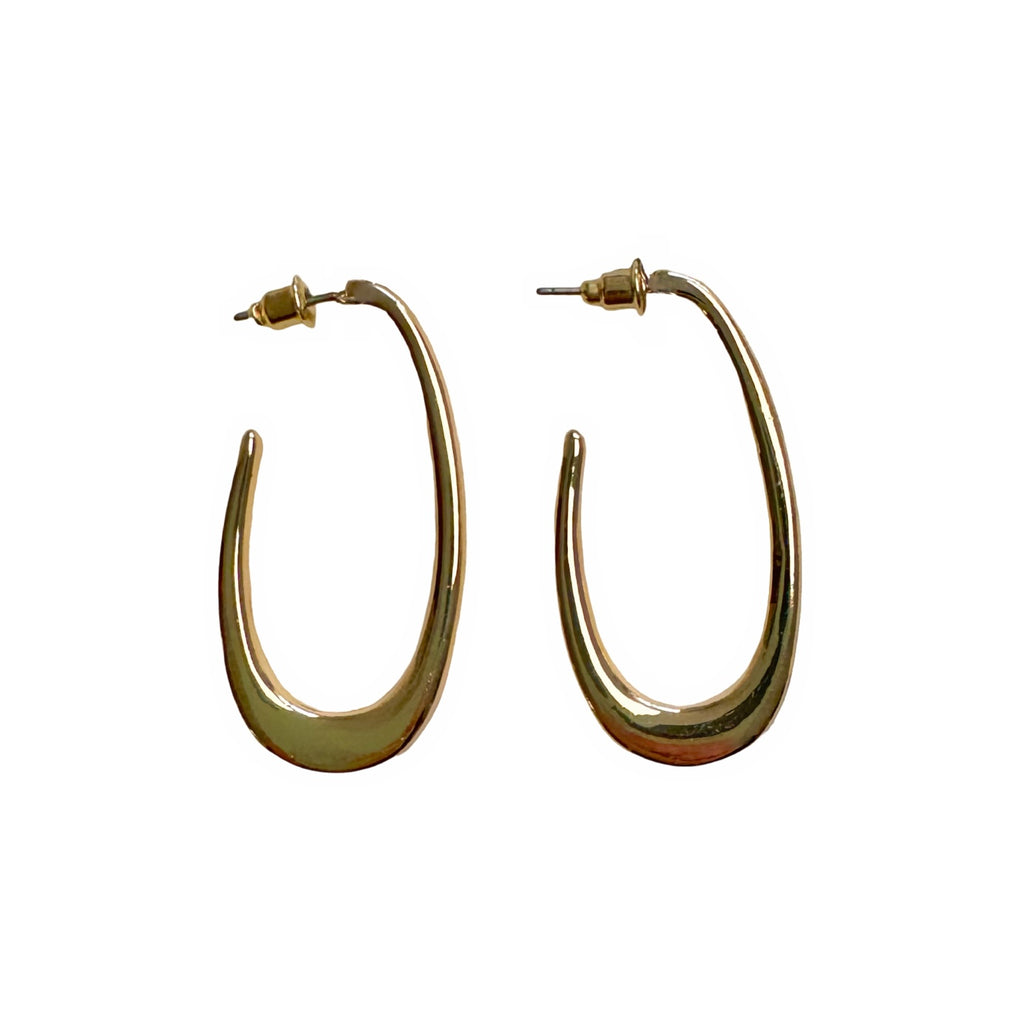 206063 Gold Tone Hoop Earrings