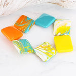 Jp1303 Elasticated marbled resin Bracelet