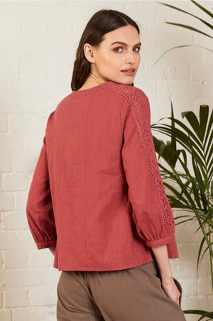 PC4173 Lace Trim Shirt