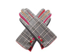 C001 Red Cuckoo Multi Button Check Gloves