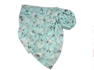 1234 Sketched Dogs Scarf