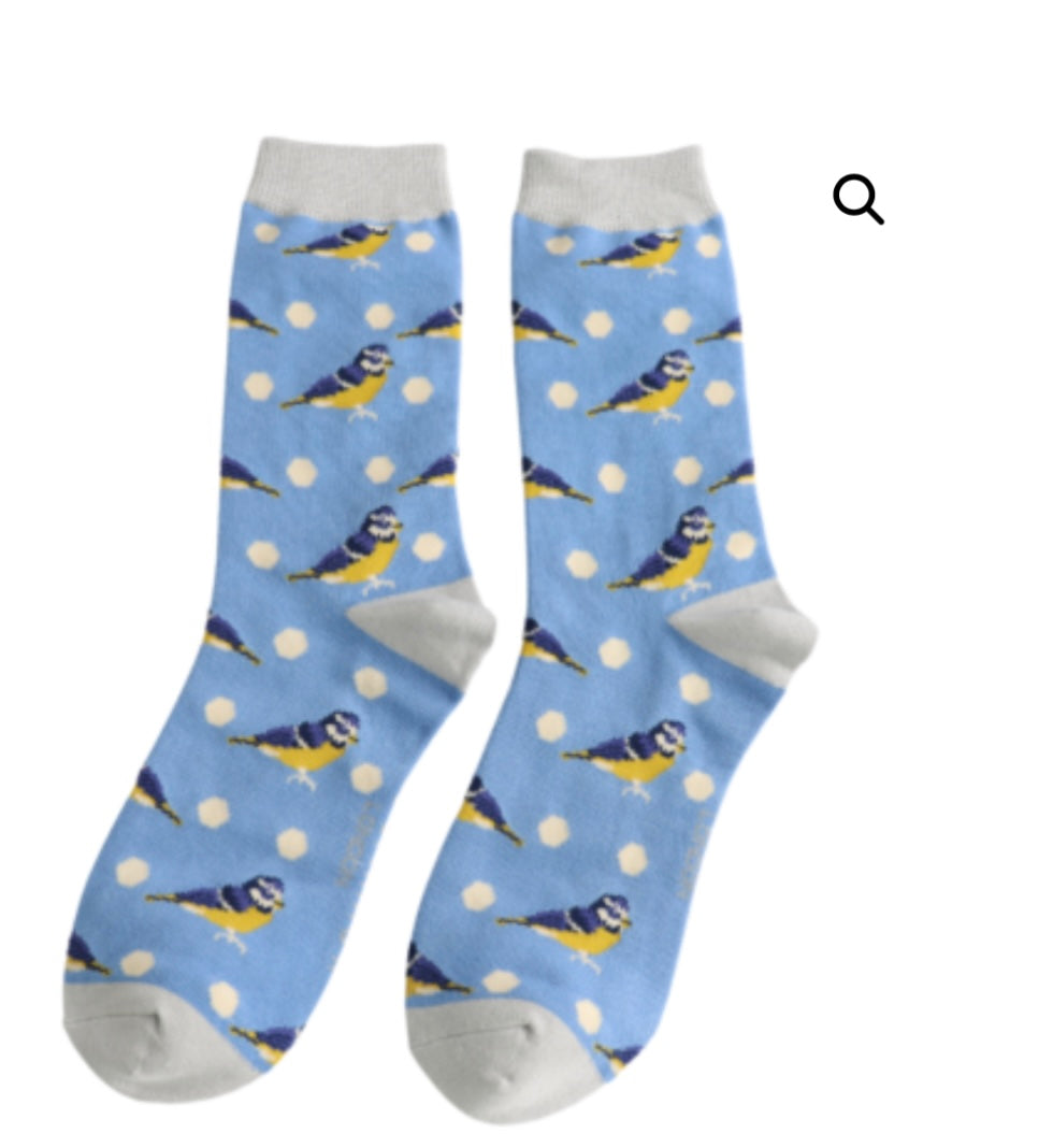 SKS503 Bluetits & Spots Cornflower