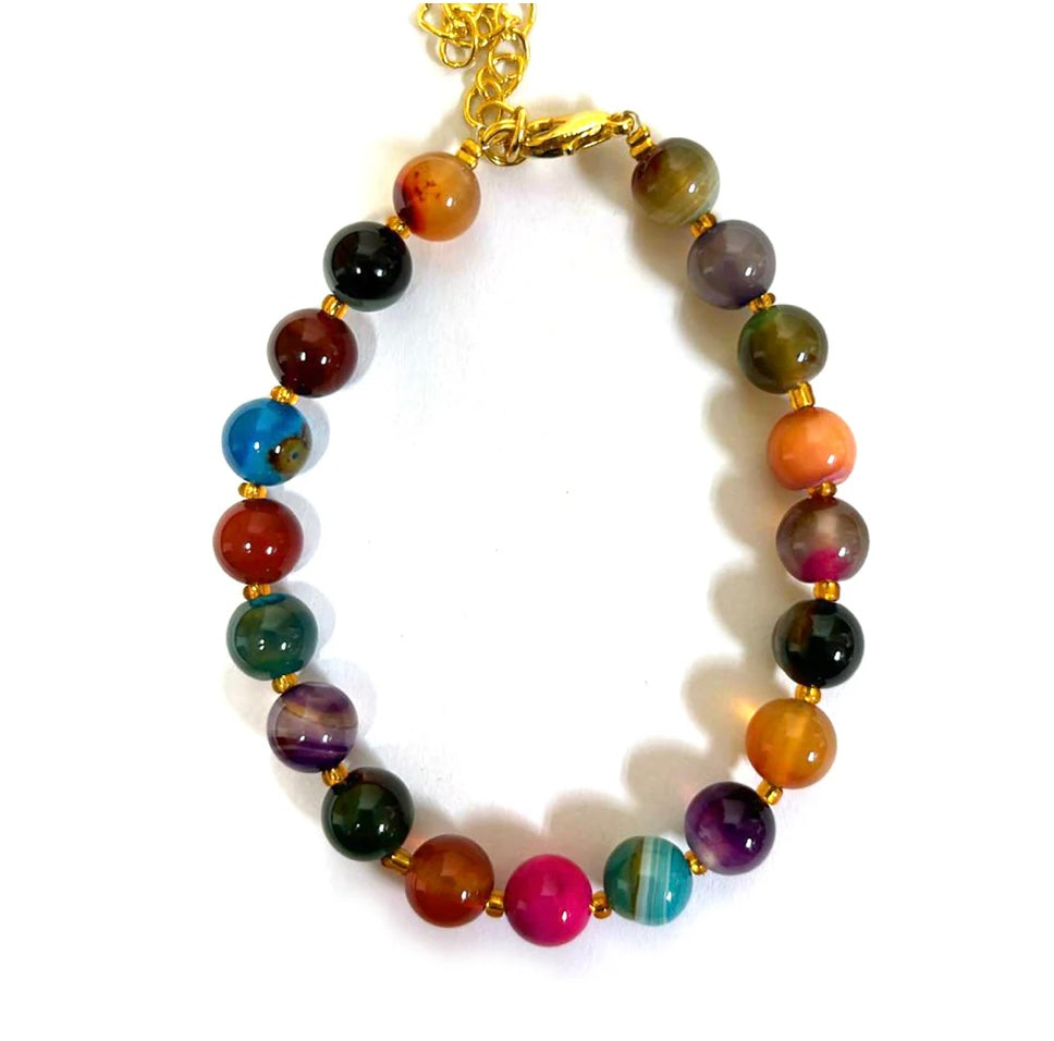 M2241B RAINBOW AGATE BRACELET
