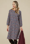 Antara Dress Marina Slub Blue Opal