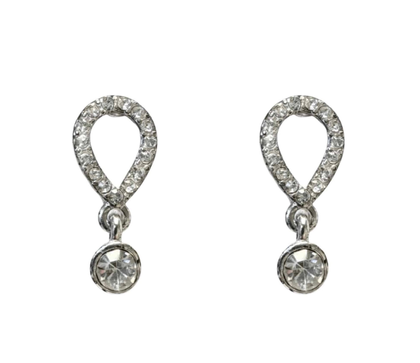 1041155 Charming Diamanté Crystal Drop Earrings
