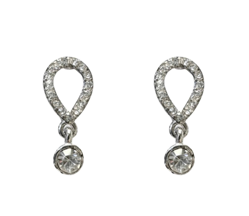 1041155 Charming Diamanté Crystal Drop Earrings