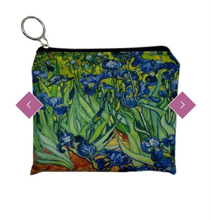8074 Van Gogh Irises Foldable 2-in-1 Shopper Bag & Purse