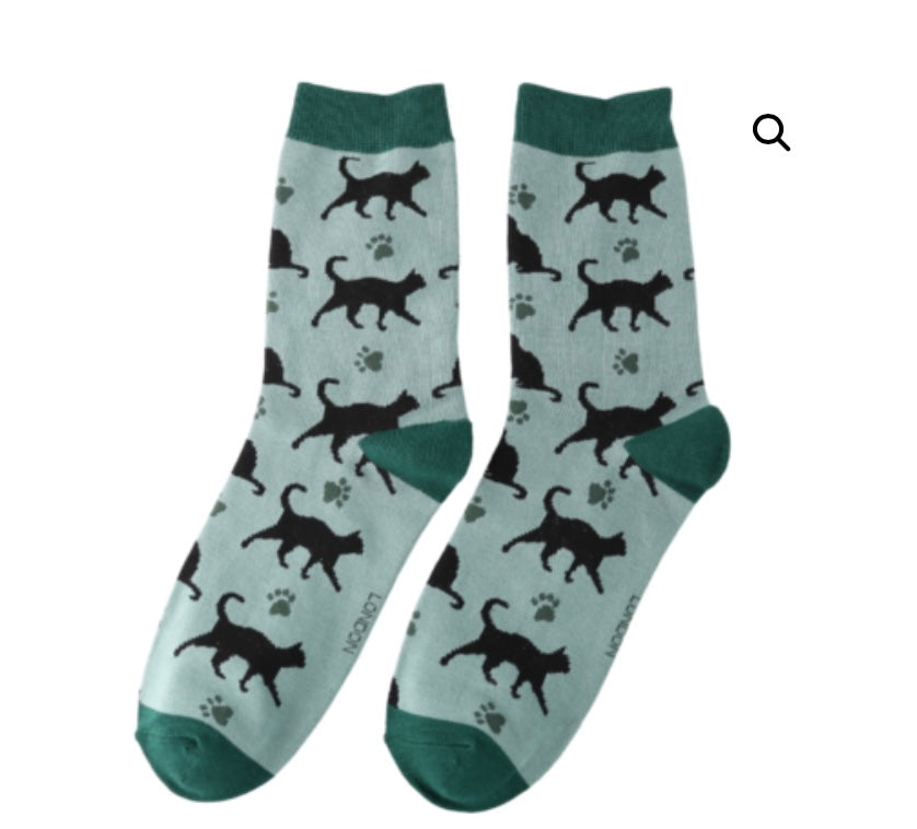 SKS473 Cats & Prints Aqua