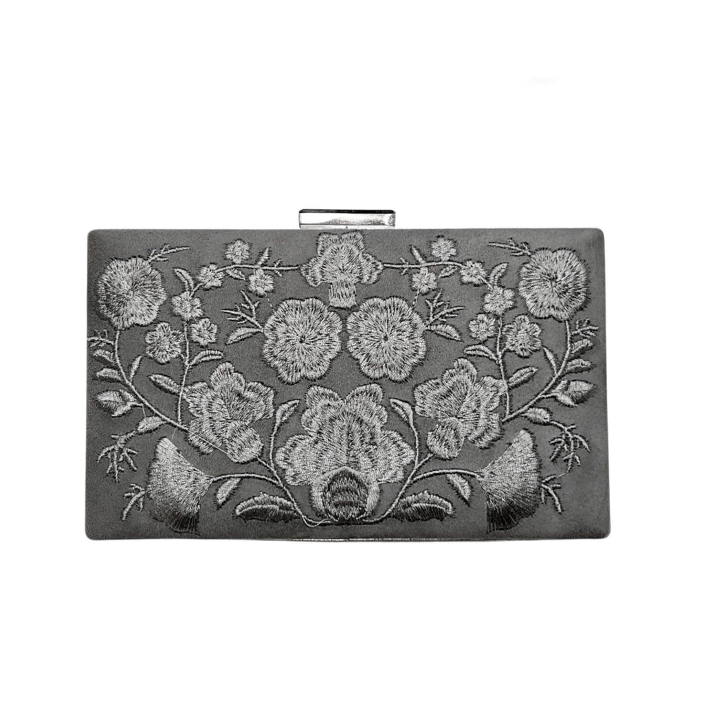 Eb01 Floral Embroidery Effect Evening Bag