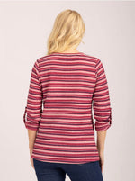 919 Stripe Notch Neck Top