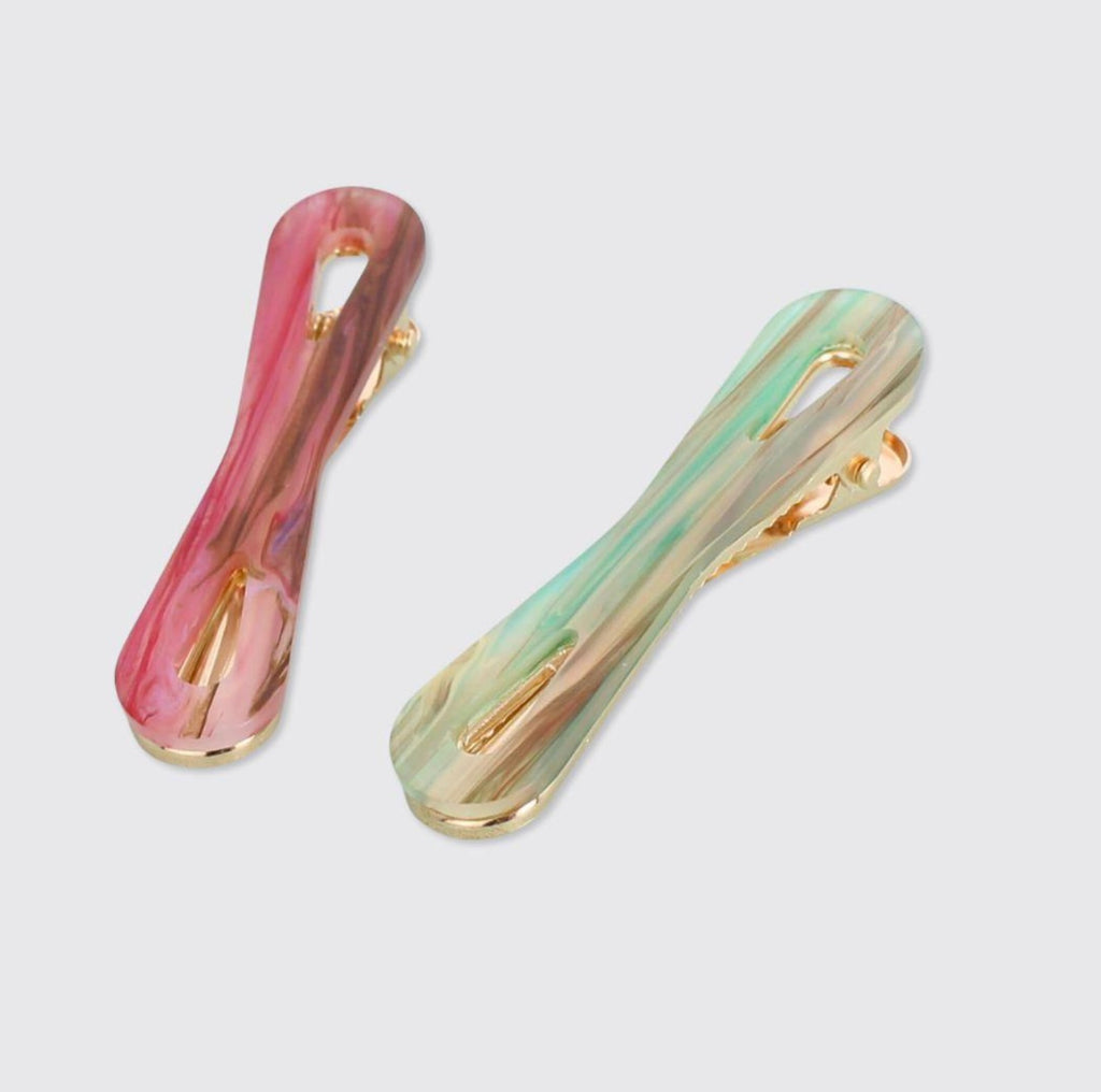 Retro Set of 2 Bow Hair Clips