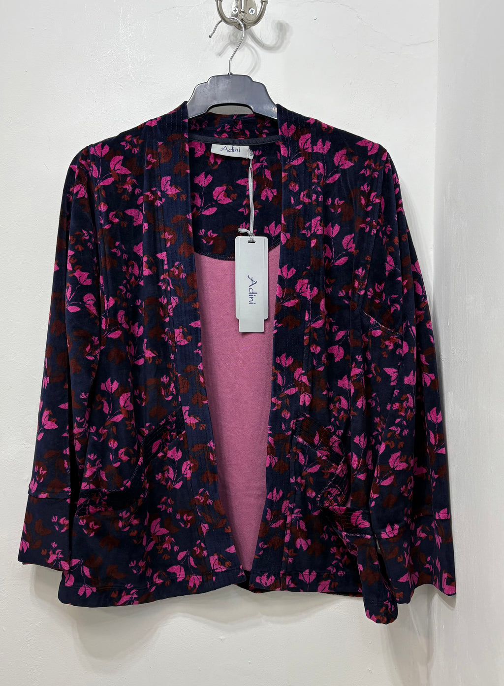 Indera Kimono Velveteen Leaf Print