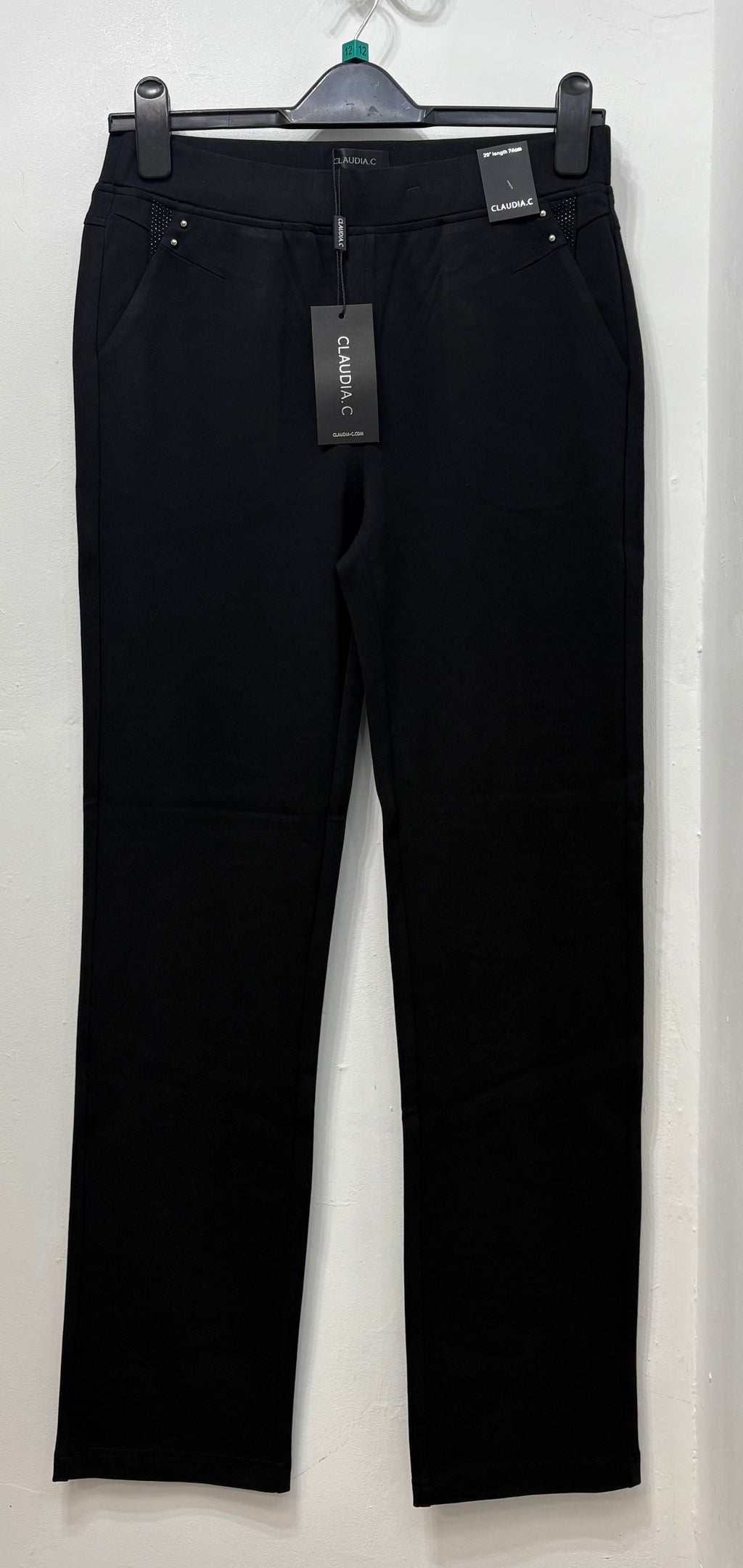 13036 Ponte Pull up Trouser with pocket detail