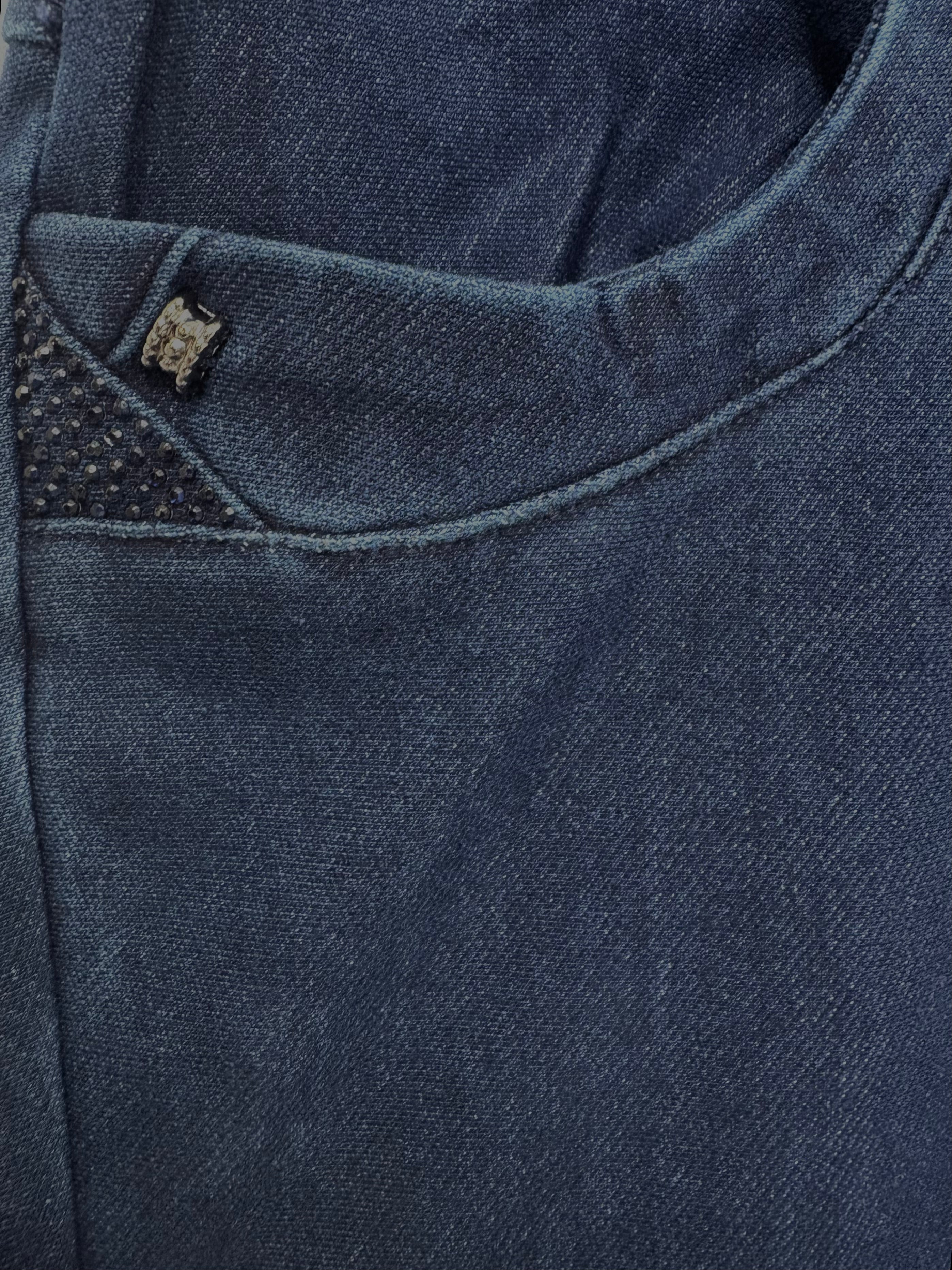 13031 Smart Denim Pull up Trouser