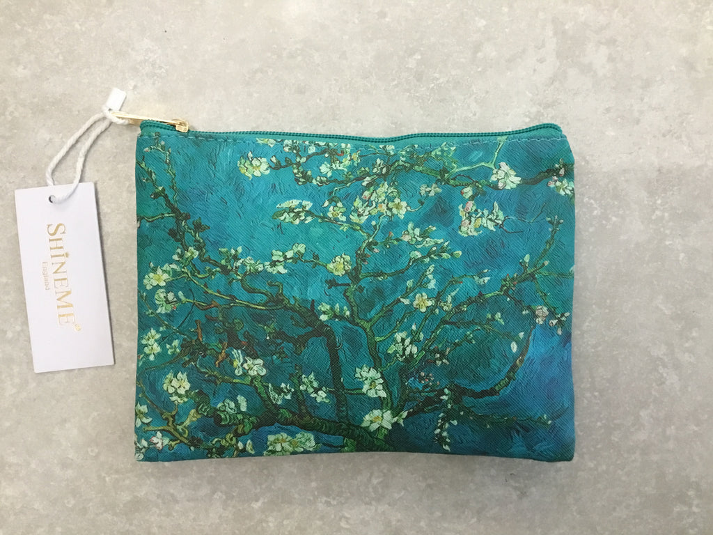 3539 Van Gogh Almond Blossom Print mini Clutch/makeup Bag