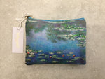 3540 Claude Monet Water Lily Print Mini Clutch/makeup Bag