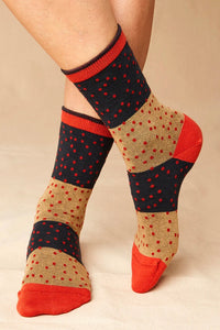 SK0442 ORGANIC COTTON SPOTTED SOCKS