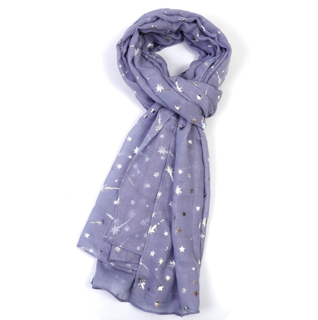 8081 Foil Shooting Stars Scarf