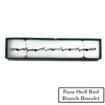 Paua Shell Bird and Branch Bracelet