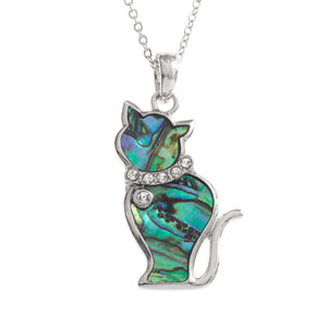 Paua Shell Cat Necklace